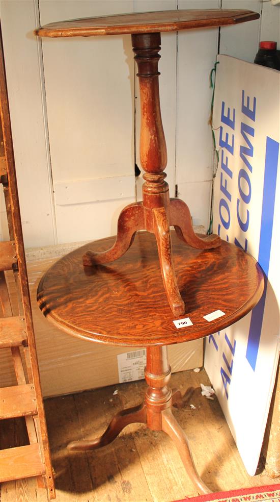 2 tilt top tripod tables